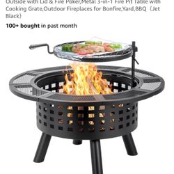 36 inch Outdoor Fire Pit with Grill