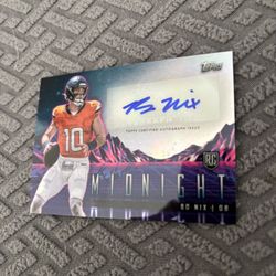 Bo Nix Autograph Auto Topps Midnight Rookie