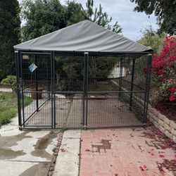 10×10 Dog Kennel w/ Roof Cover (Heavy Duty)