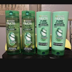GARNIER FRUCTIS PURE CLEAN SHAMPOO & CONDITIONER