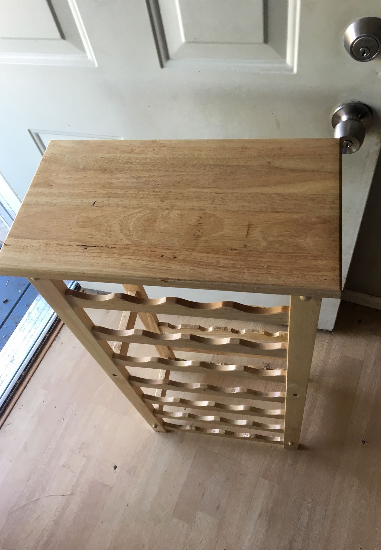 Wooden Wine rack 2ft tall 1.5 width holds 28 wine bottles