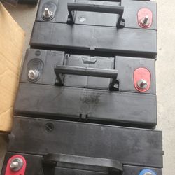 Hydraulic Batteries Used Black Gd Condition Spares 900cc 6 Batteries Used