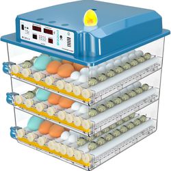 Automatic Egg Incubator 176 Egg Incubator Digital Automatic Hatcher with Egg Turning for Chickens Ducks Goose Birds, Large Egg Incubators for Hatching