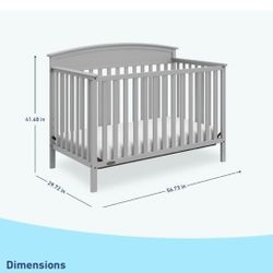 4 In 1 Grow With Me Crib-white