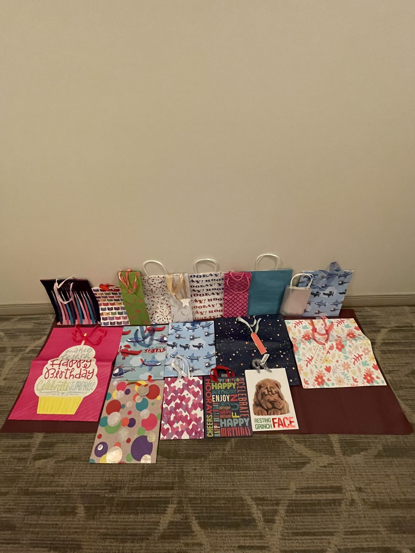 NEW!! GIFT BAGS - Birthday & General Occasion - Total 21 BAGS - pls see all photos - posted bundle price is firm.
