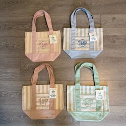 New Trader Joe’s Striped Mini Canvas Tote Bags