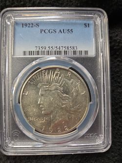 1922-S Peace Dollar PCGS AU55