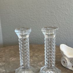 Crystal Antic Candle Holders