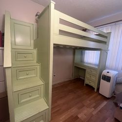 2 piece set bunk bed (triple bunk bed) 