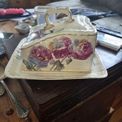 Antique Bonne Cheese /butter Dish