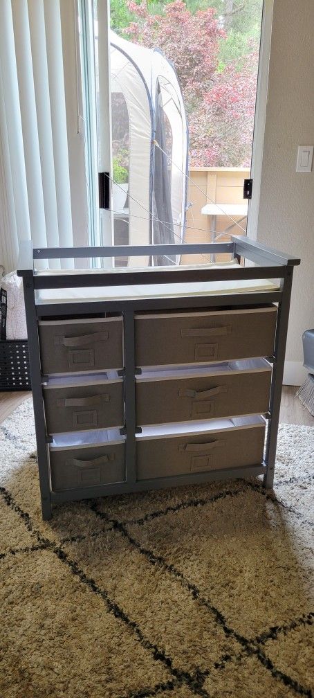 Baby Changing Table with 6 Drawers