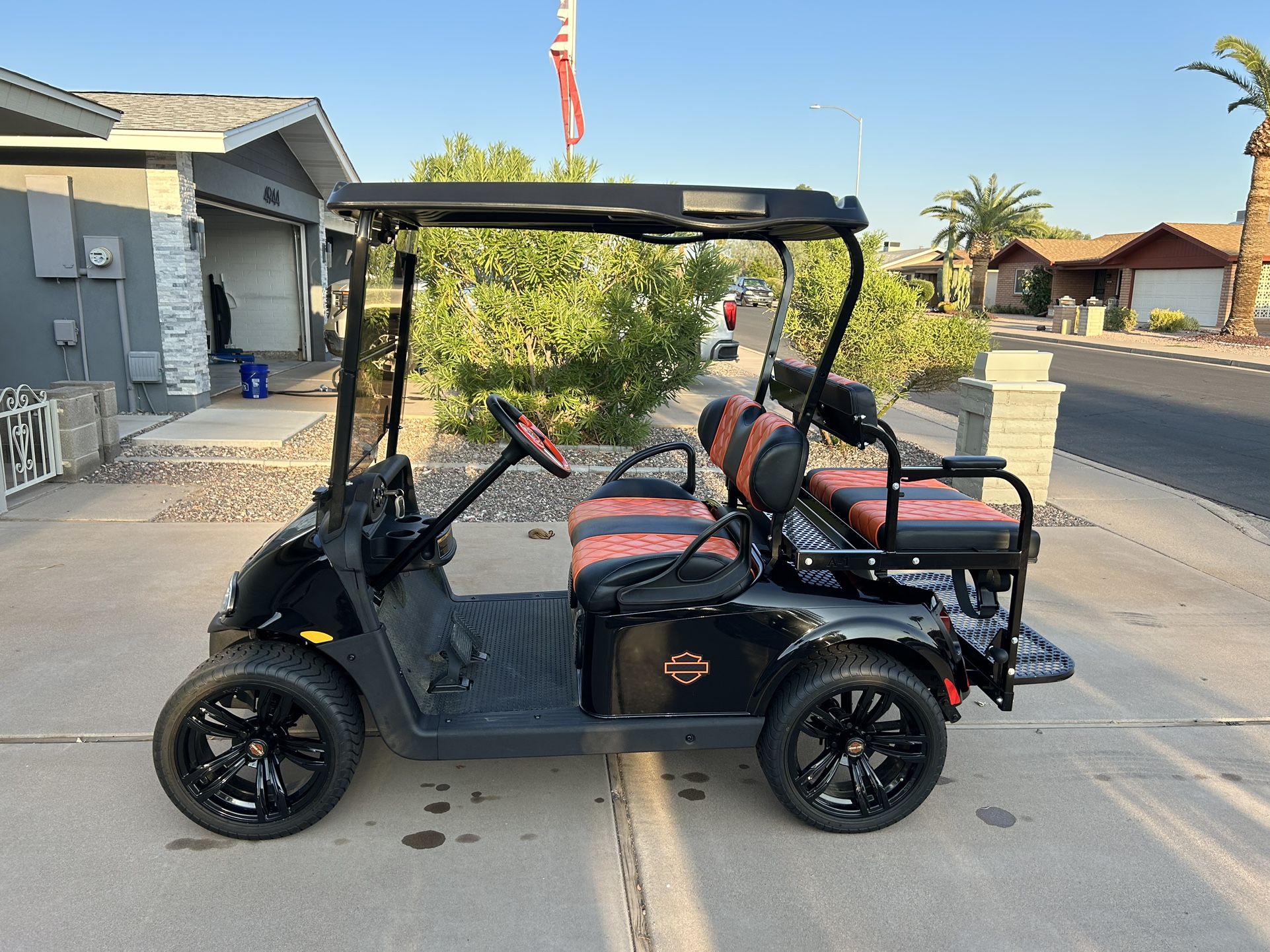 Harley Davidson Themed Golf Cart