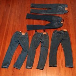 Lot of 5 Levi Pants Size 12 adjustable Waist