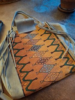 Free People Tapestry Tote Bag cowhide