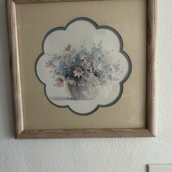 Picture If Vase With Pastel Colored Flowers 