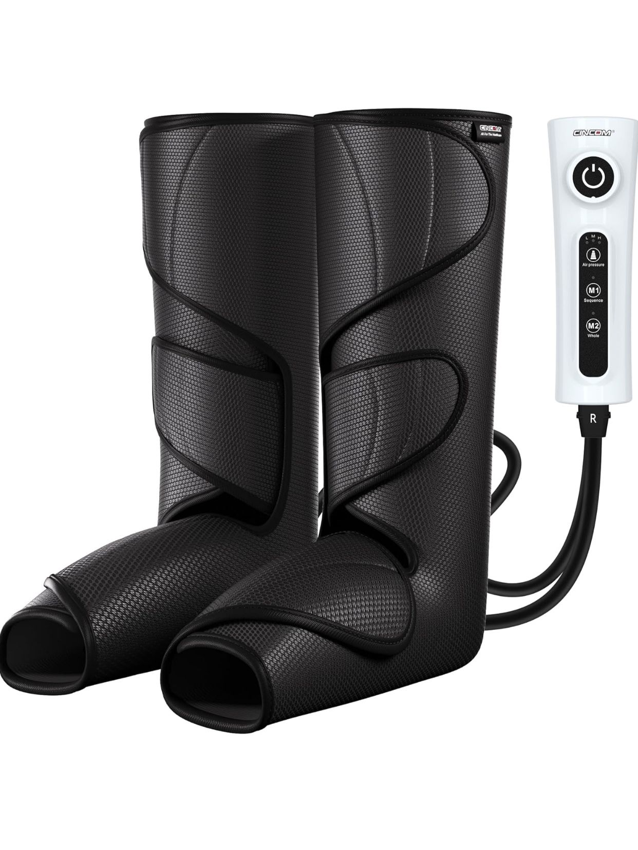 Leg Massager for Circulation and Pain Relief, Air Compression Foot and Calf Massager Helpful for Relaxation, Swelling and Edema Gifts for Mom and Dad