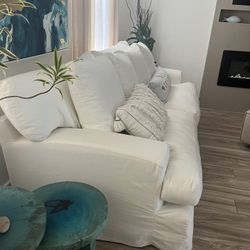 White Fabric Modular Sofa