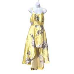 Women’s Yellow Floral Dress, Size 7 (M)