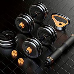 Home Gym Customizable Barbell, Dumbbells, Kettlebell Weights Up To 66 Lbs 
