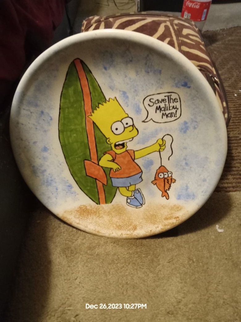 Bart Simpson Large Vintage collector's Plate