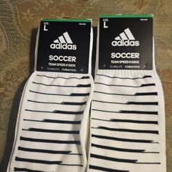 2 pairs of Adidas brand new with tags soccer socks size mens L