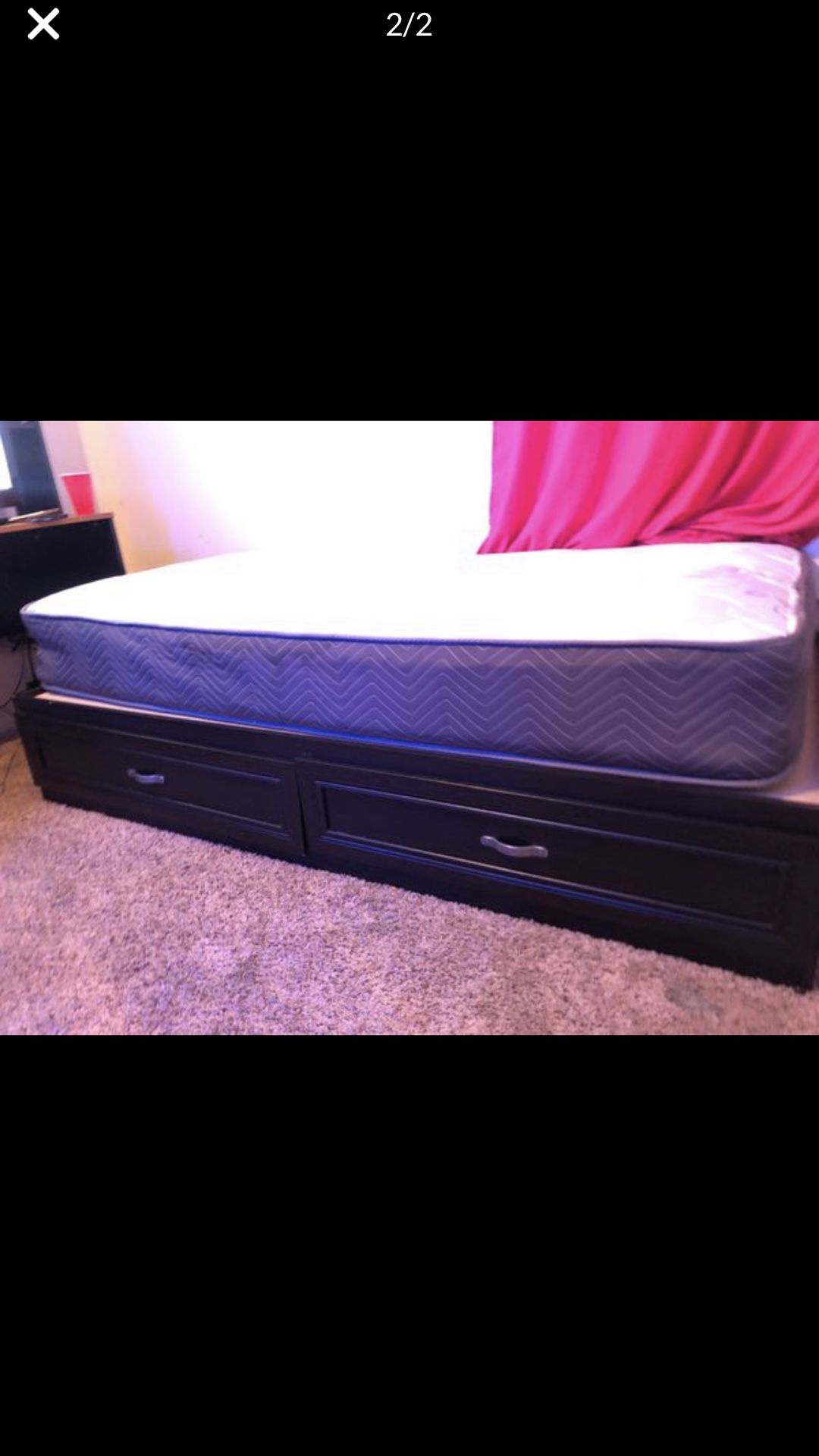 Twin 2 drawer bed