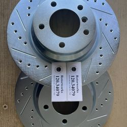 BMW 130i 06-10 Front Drill Slot Rotors Ceramic Pads