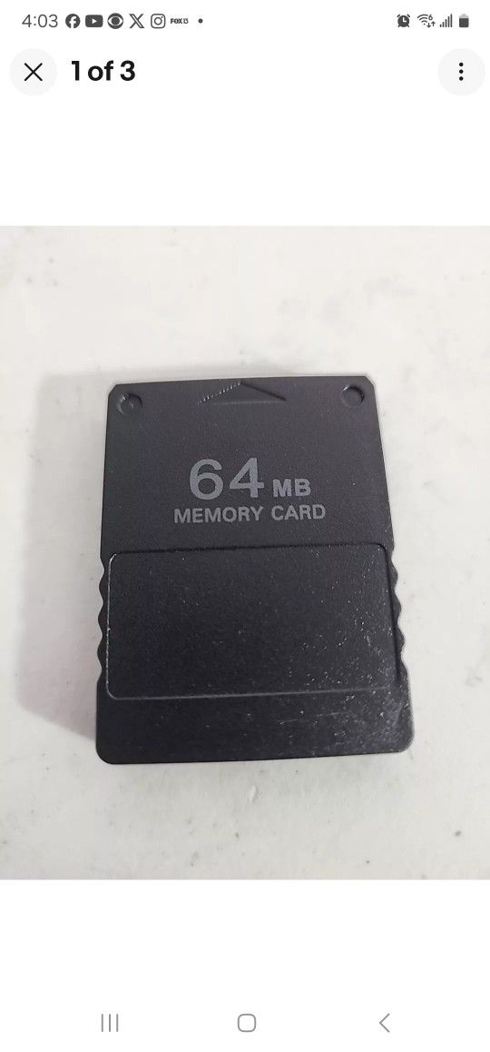 Playstation 64 MB Memory Card For PlayStation 2 PS2 Expansion