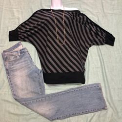 “Cullen” Wool Sweater Set (Jeans + Top)