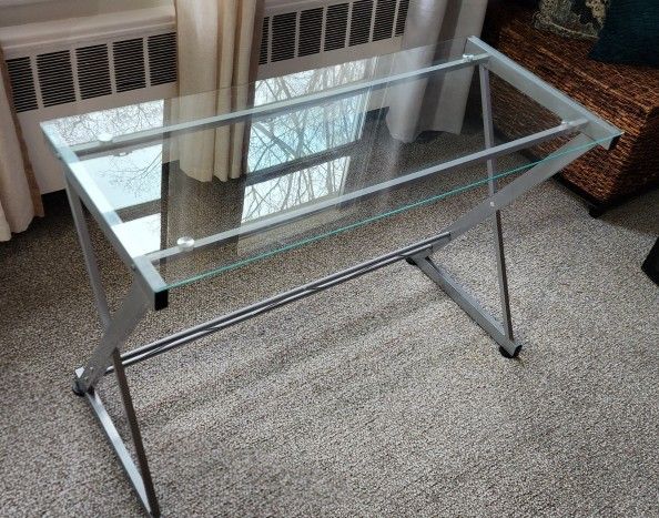 Glass writing table/desk