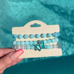 amazonite crystal bracelet set