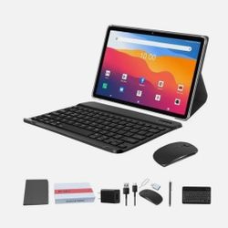 ZONKO 2 in 1 Tablet 128GB Storage 10 inch Tablets, 2.4G&5G