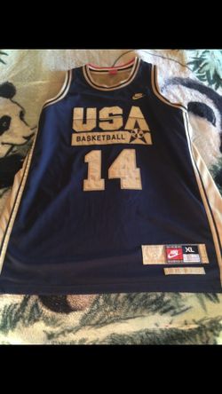 Team USA Charles Barkley gold stitch xl
