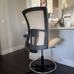 🪑 Set of 2 Adjustable Drafting Chairs – Mesh Back + Foot Ring