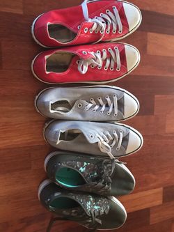 Converse, Nike , adidas shoes lightly used