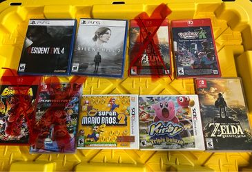 Switch 2 ps5 and switch games donkey Kong Pokémon Zelda Mario kart Nintendo