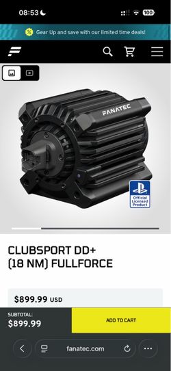 Fanatec wheelbase CLUBSPORT DD+ l (18 NM) FULLFORCE