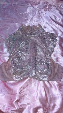 Victoria’s Secret Metallic Lace Crop Top Bralette