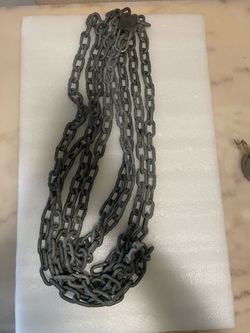 20 FT Heavy Duty Welded Steel Utility Chain with Padlock - Security, Towing, Gate Lock