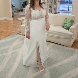 Cream Wedding Dress Size 14