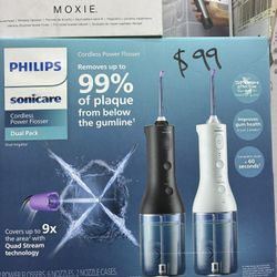Philips Sonicare Cordless Rechargeable Power Water Flosser, 2-pack