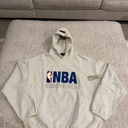 Brand New Fear of God Essentials NBA Light Heather Grey Hoodie Men’s