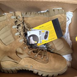 Size 10 men’s- New in Box Belleville 533ST steel toe boots- Coyote