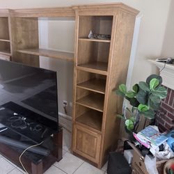 Solid Wood Entertainment Center – Large TV Stand w/ Storage