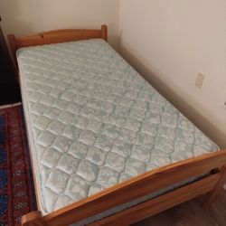 Twin bed frame and mattress, They are in the guest room and well taken care of. I need the space for working room so need to sell them fast