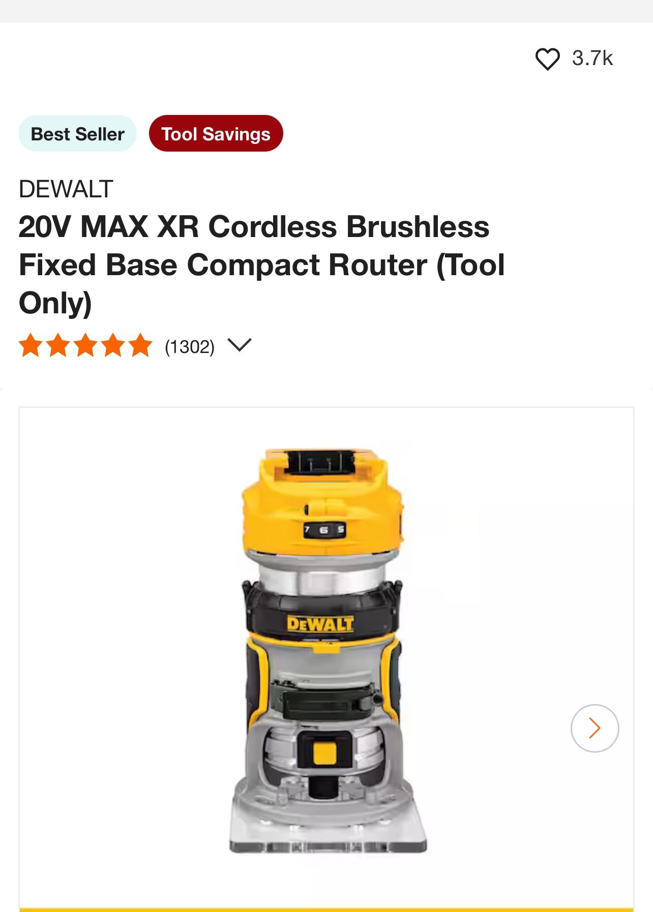 DEWALT 20V MAX XR Cordless Brushless Fixed Base Compact Router (Tool Only),All Products : American Fashion Style Bags On Sale