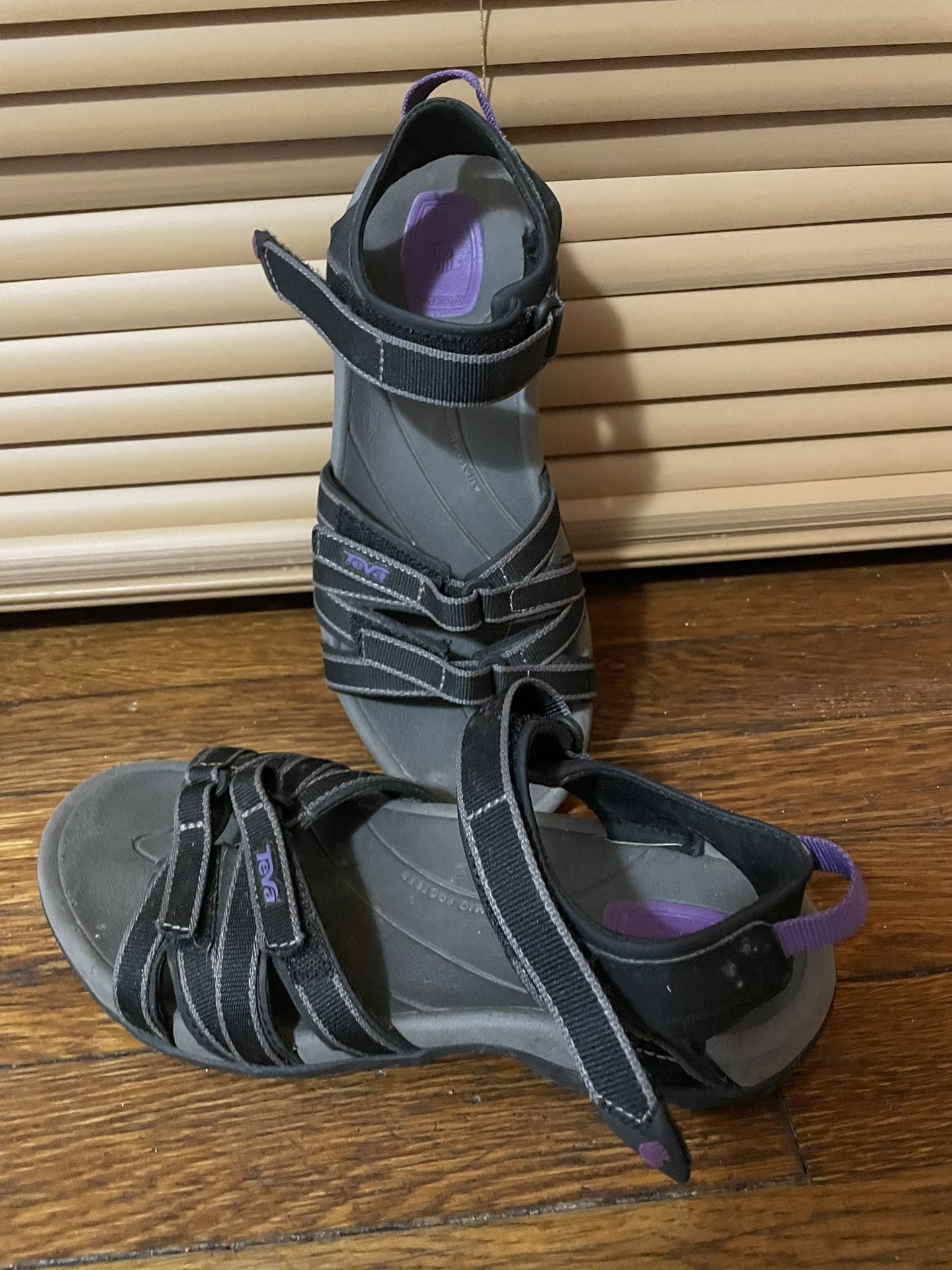Teva Women's Tirra Sport Hiking Water Sandals Classic 4266 Black Gray Size 8