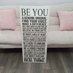 Inspirational Black/White Canvas 15.5 X 35.5 