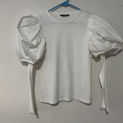 White Top w/Puff sleeve SSmall