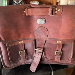 Real Leather Messenger Bag